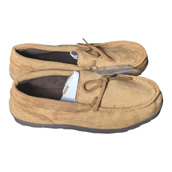 Lazy Steps Men's Moccasin Slippers - Size 11 -Tan/Brn - New - Indoor/Outdoor - Picture 3 of 7